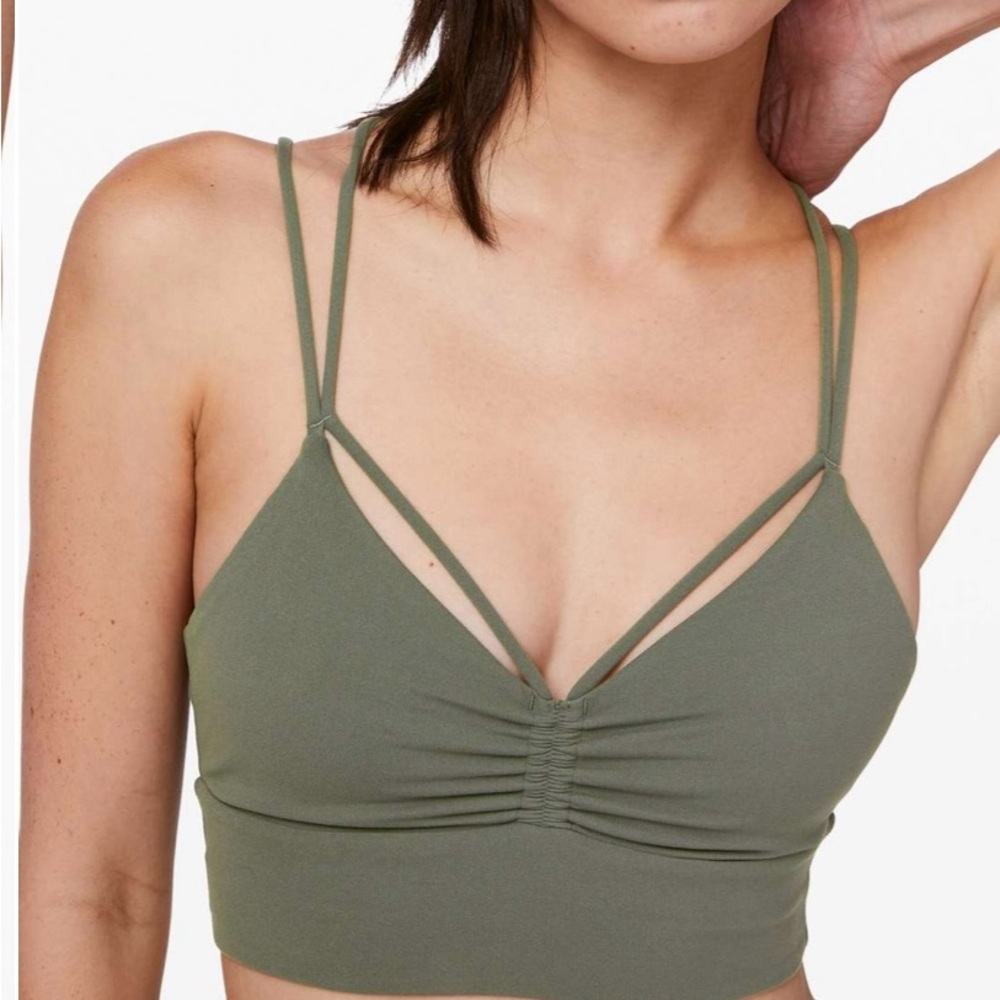 Lululemon Full Expressions Sports Bra Grey Sage Size 6
